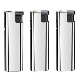 Lot de 3 briquets tempête inox