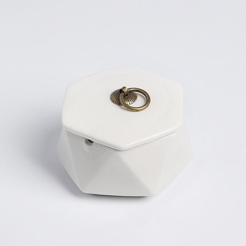 Cendrier Fermé Blanc Cendrier Fermé Blanc