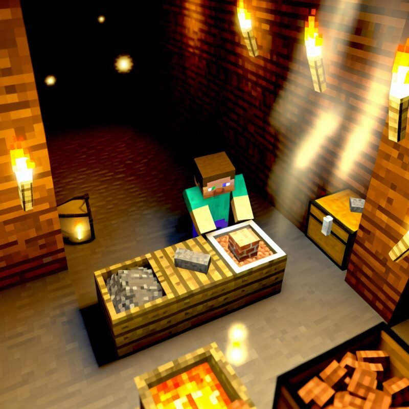 comment faire briquet minecraft